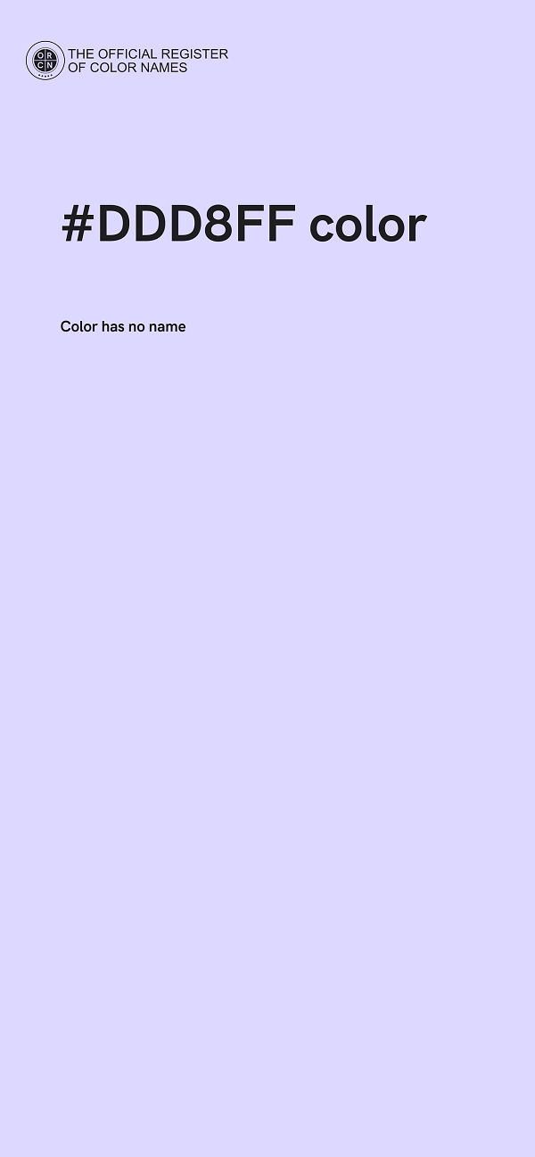#DDD8FF color image