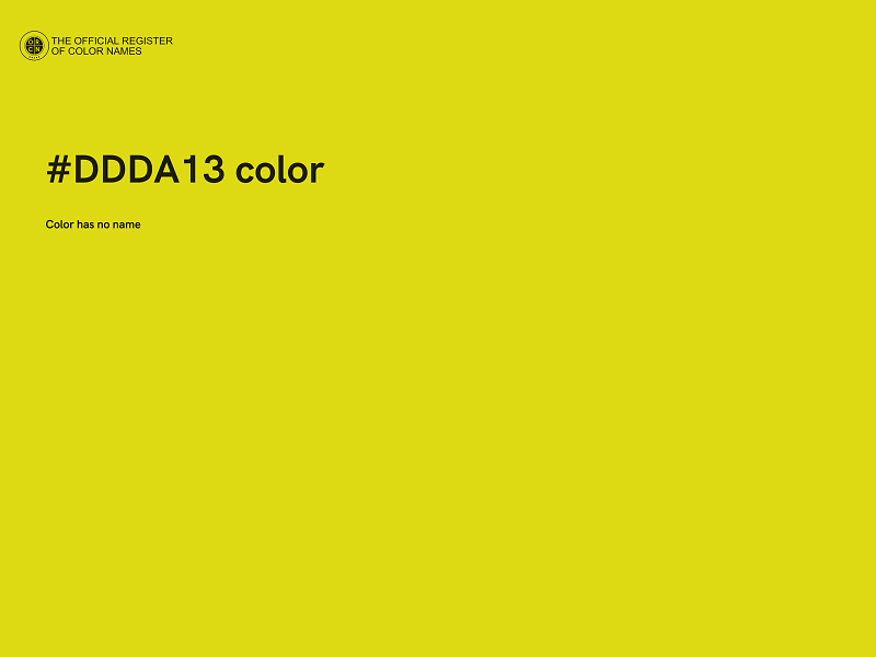 #DDDA13 color image