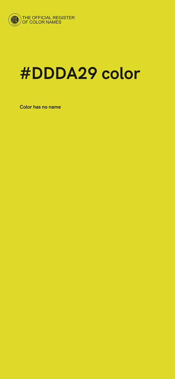 #DDDA29 color image