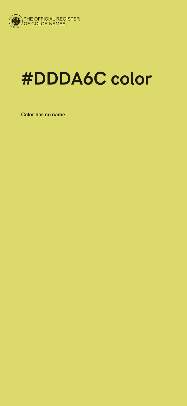 #DDDA6C color image