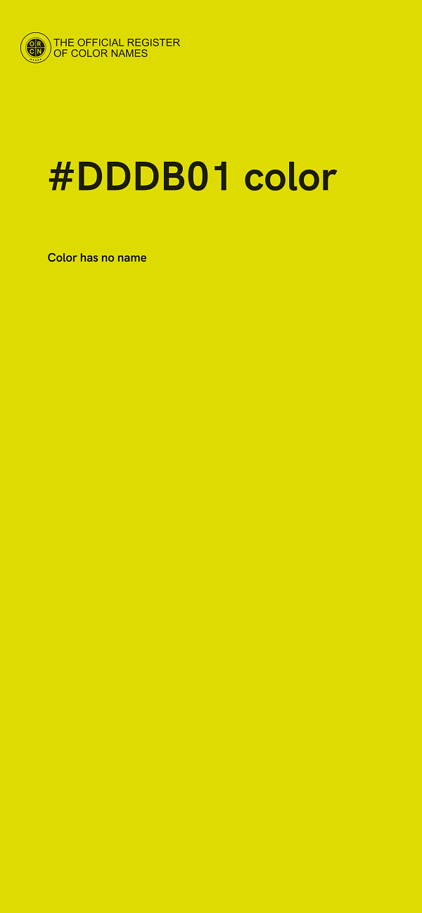 #DDDB01 color image