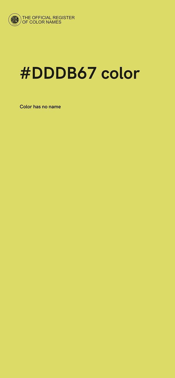 #DDDB67 color image
