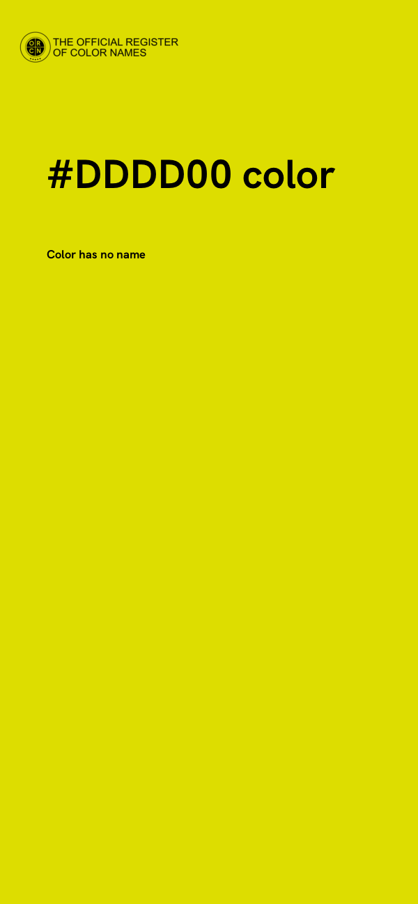 #DDDD00 color image