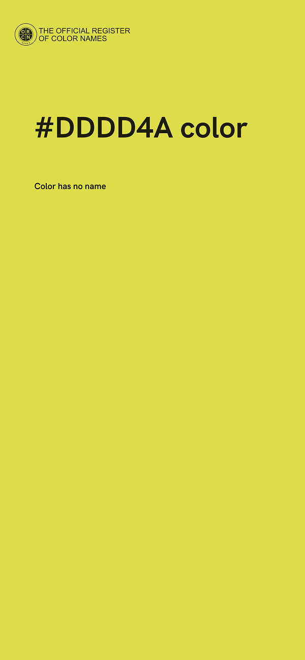 #DDDD4A color image