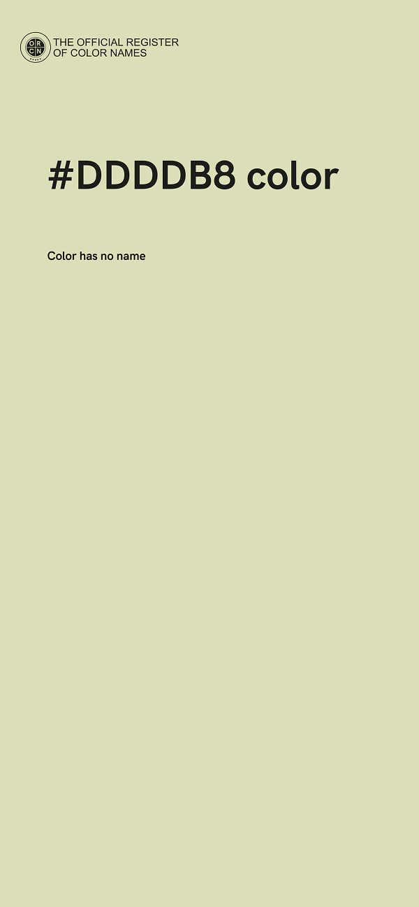 #DDDDB8 color image