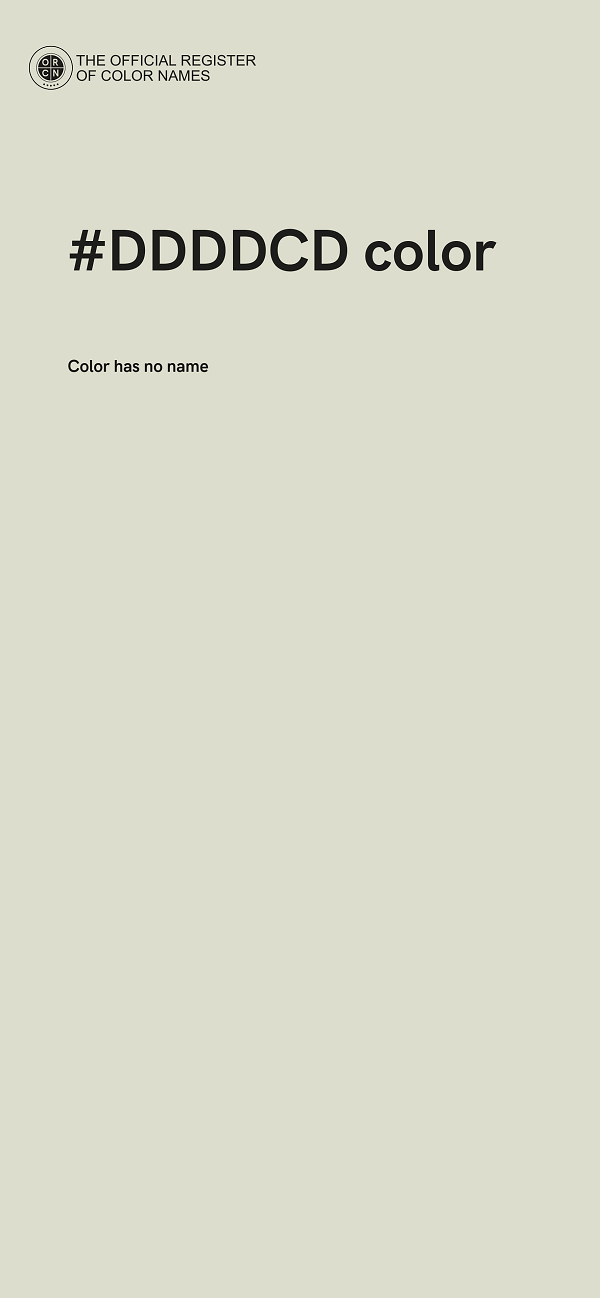 #DDDDCD color image