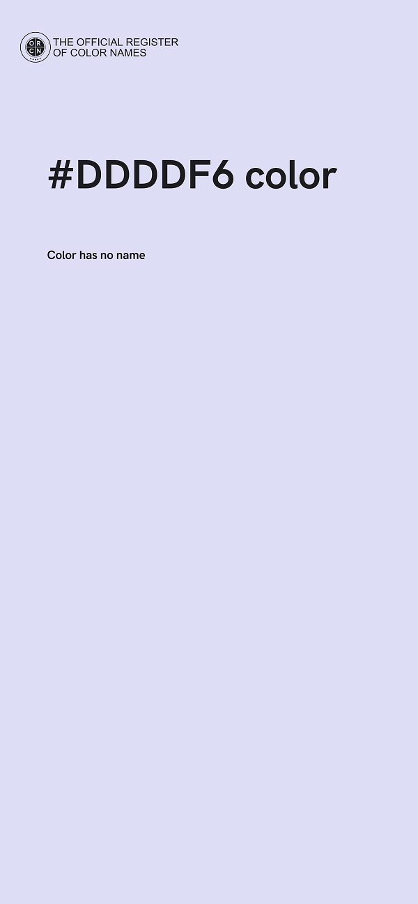#DDDDF6 color image