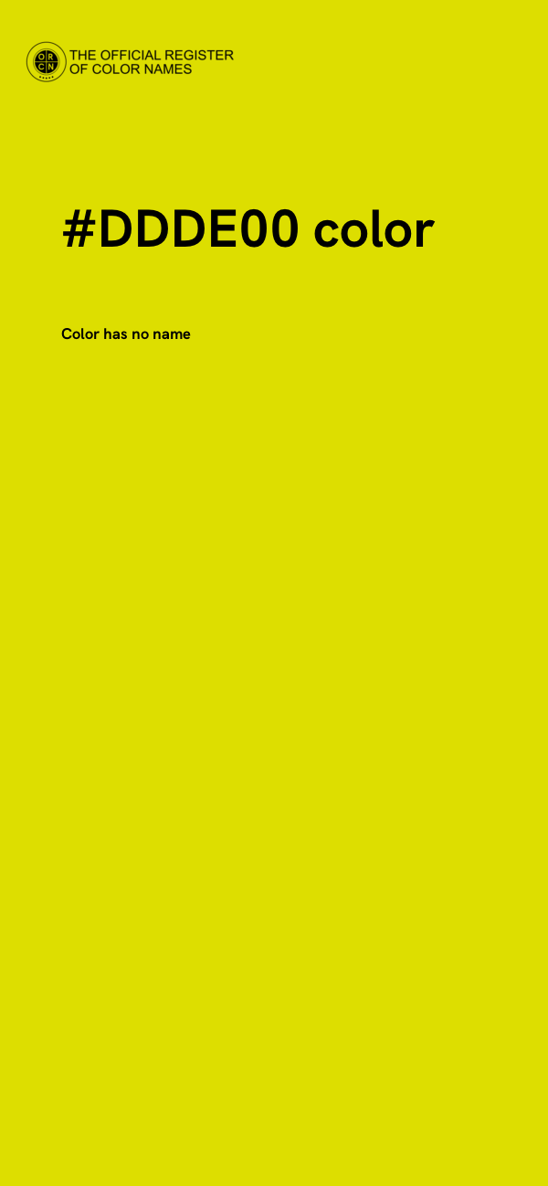#DDDE00 color image