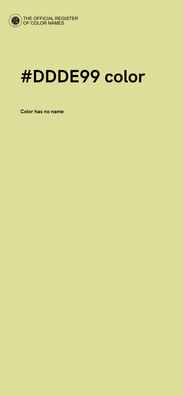 #DDDE99 color image