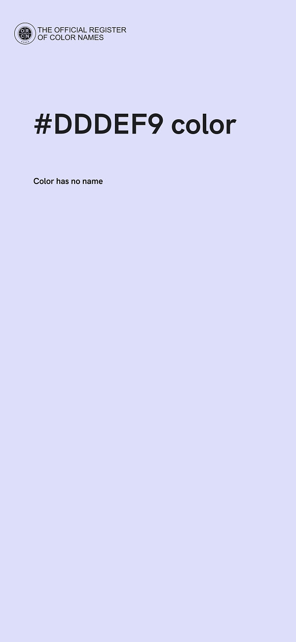 #DDDEF9 color image