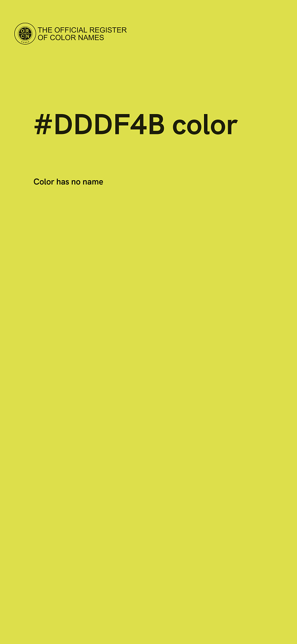 #DDDF4B color image