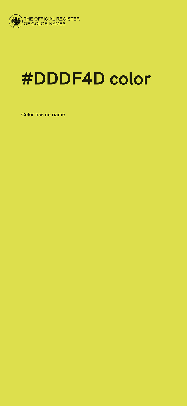#DDDF4D color image