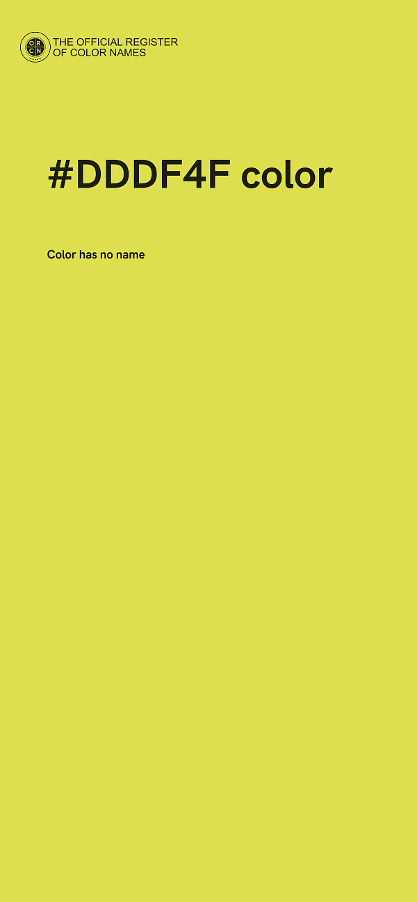 #DDDF4F color image