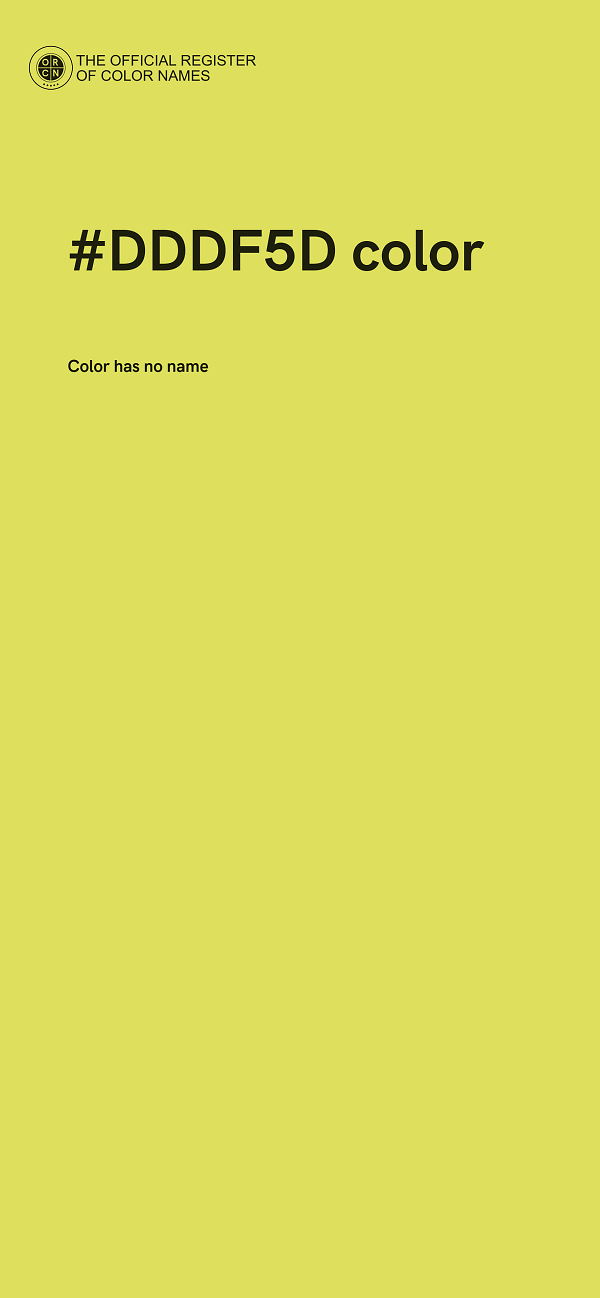 #DDDF5D color image