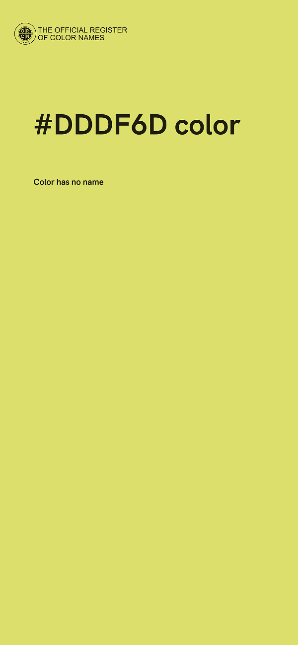 #DDDF6D color image