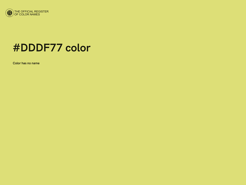 #DDDF77 color image