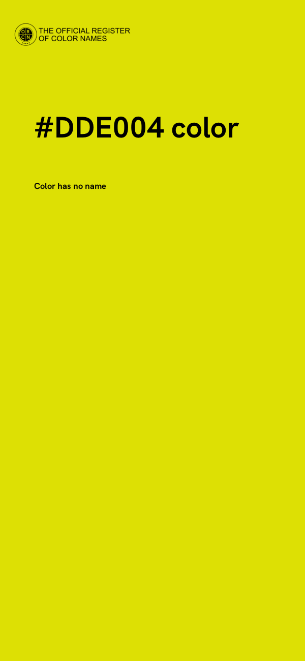 #DDE004 color image