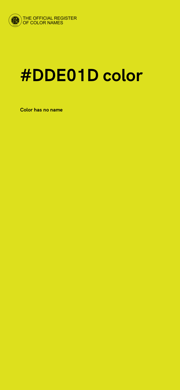 #DDE01D color image