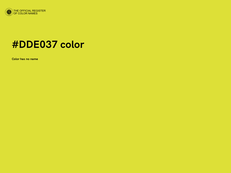 #DDE037 color image