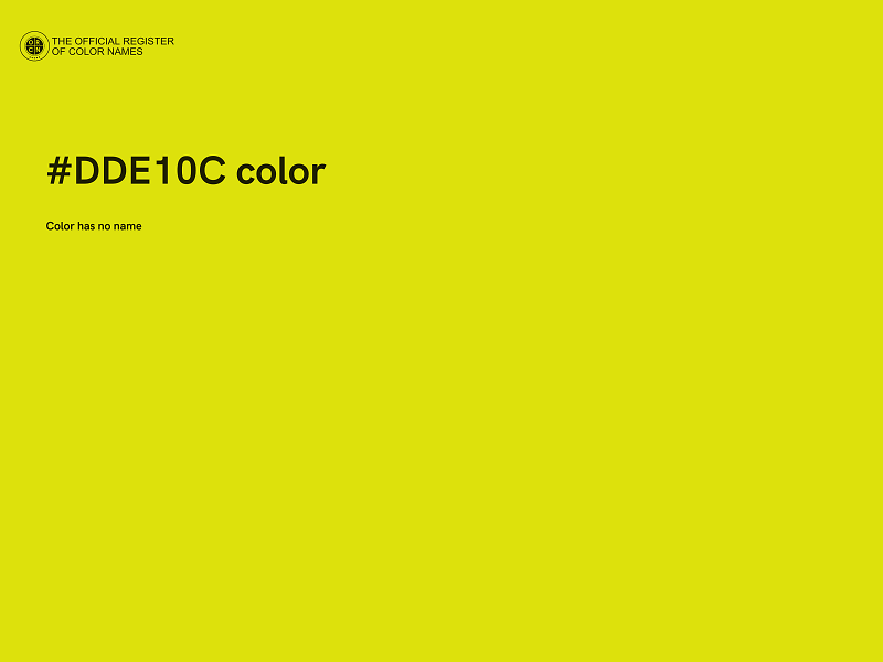 #DDE10C color image