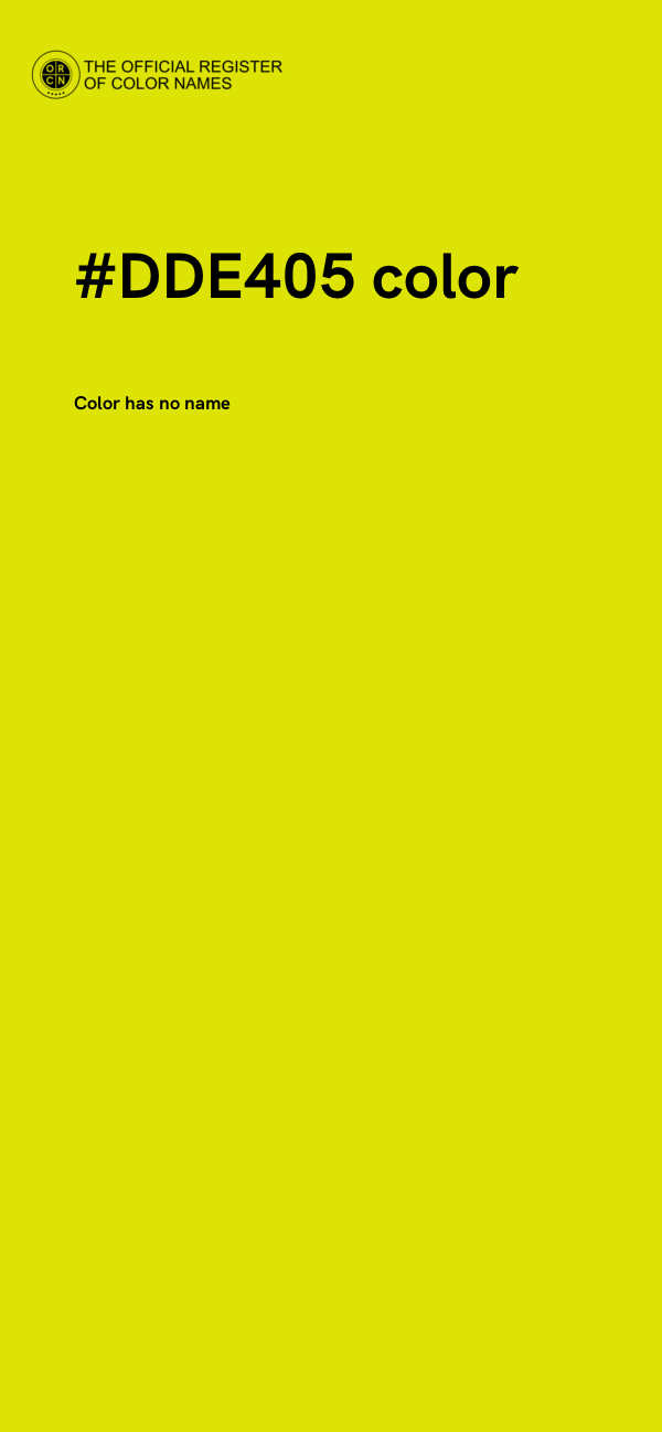 #DDE405 color image