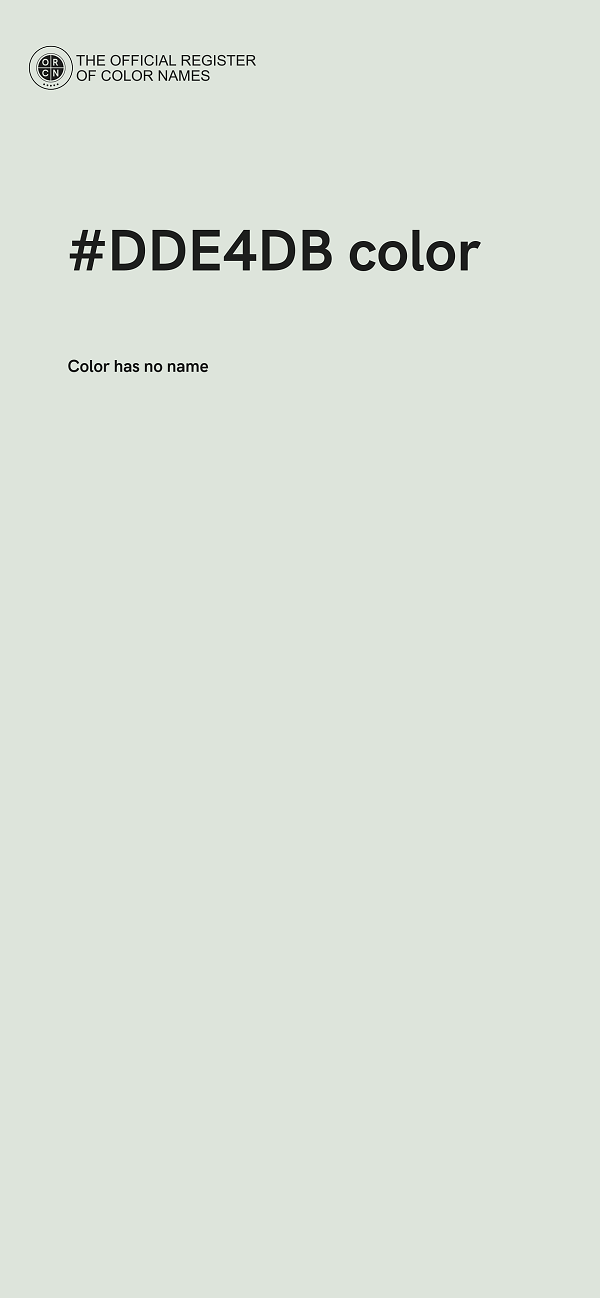 #DDE4DB color image