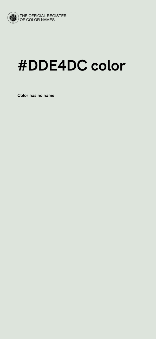 #DDE4DC color image