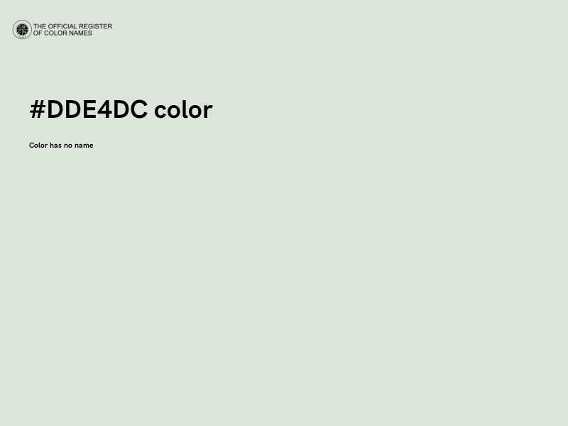 #DDE4DC color image