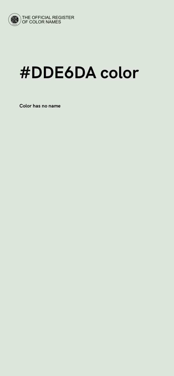 #DDE6DA color image