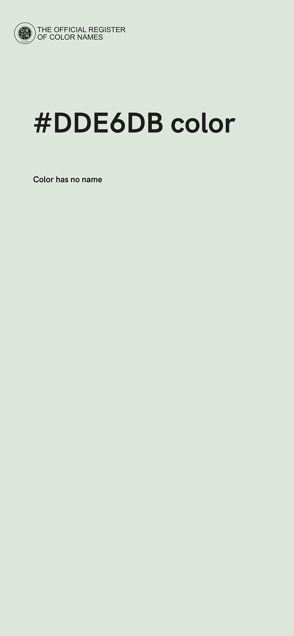#DDE6DB color image