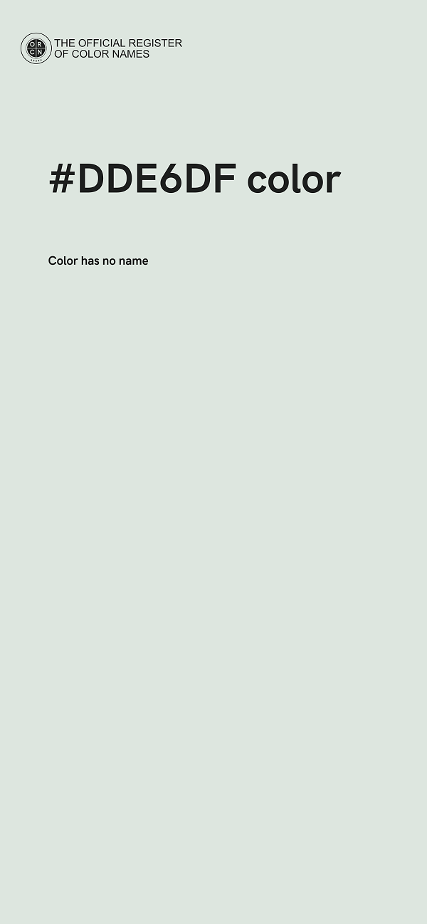 #DDE6DF color image