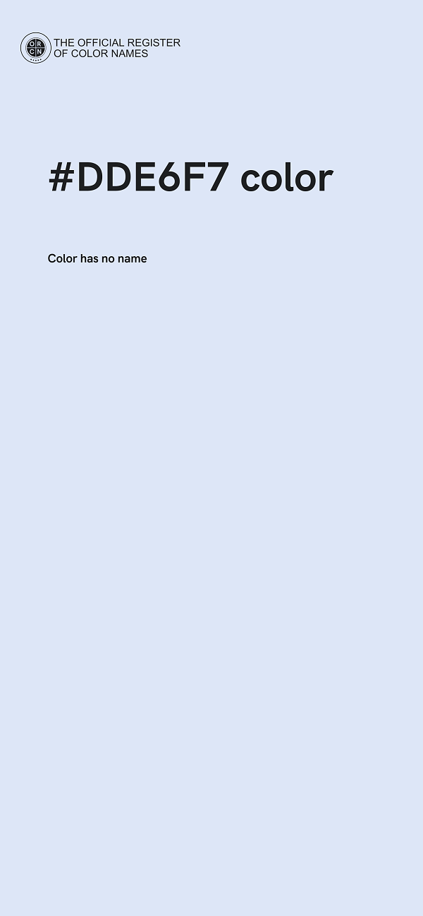 #DDE6F7 color image