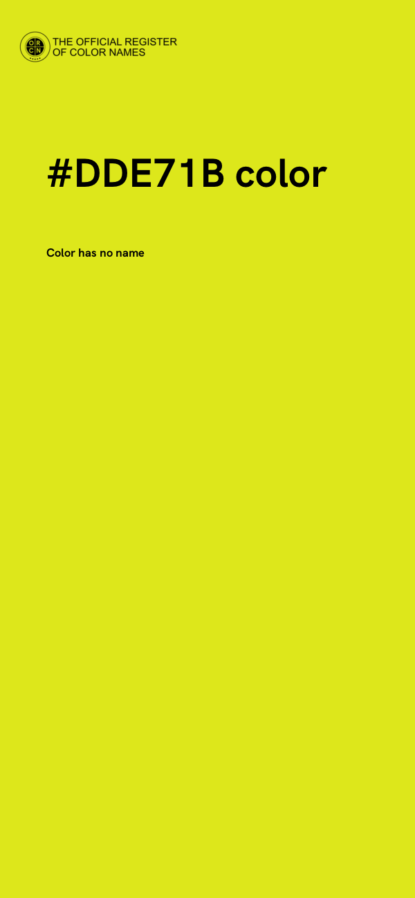 #DDE71B color image