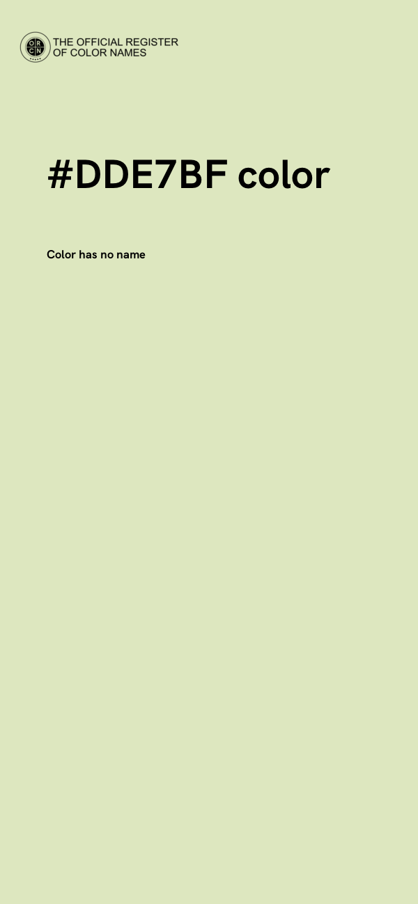 #DDE7BF color image
