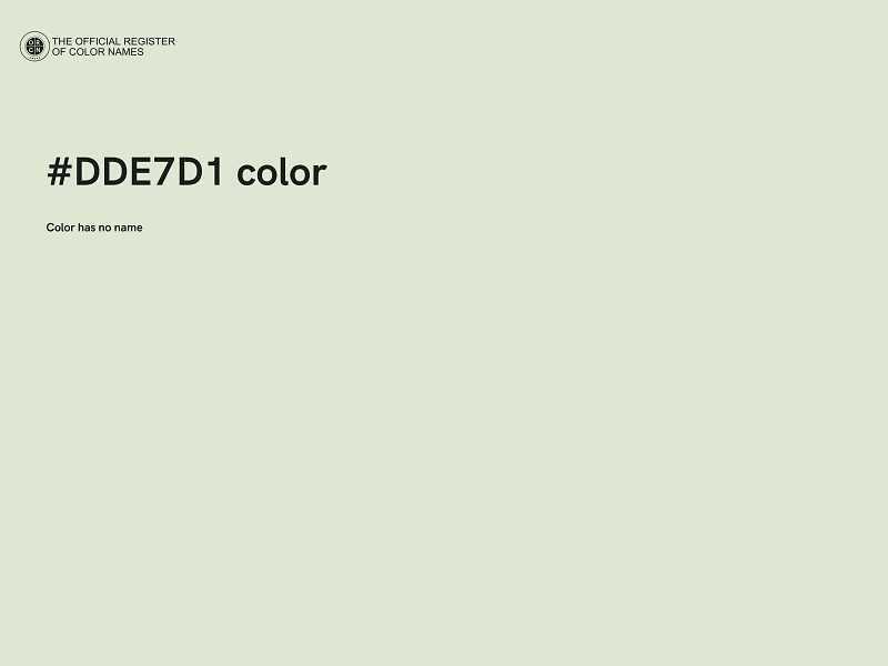 #DDE7D1 color image