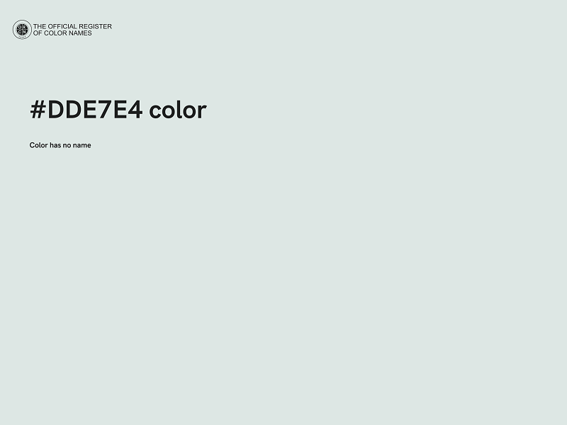 #DDE7E4 color image
