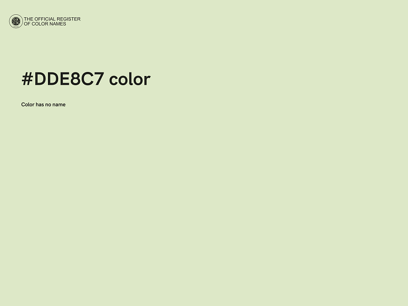 #DDE8C7 color image