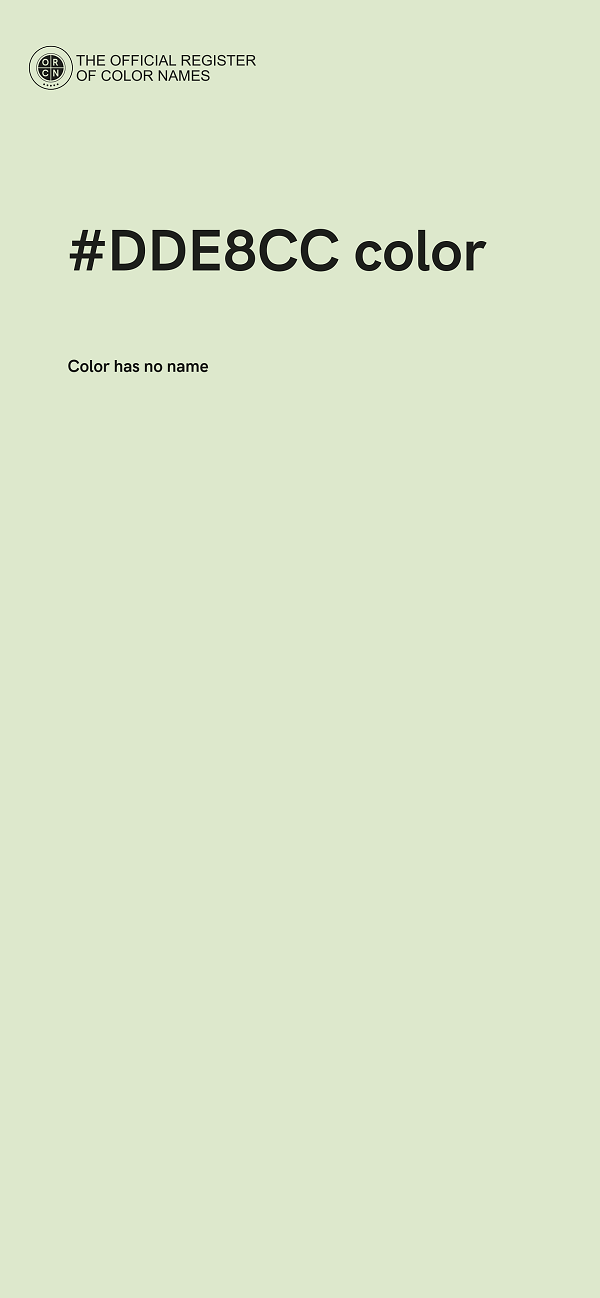 #DDE8CC color image