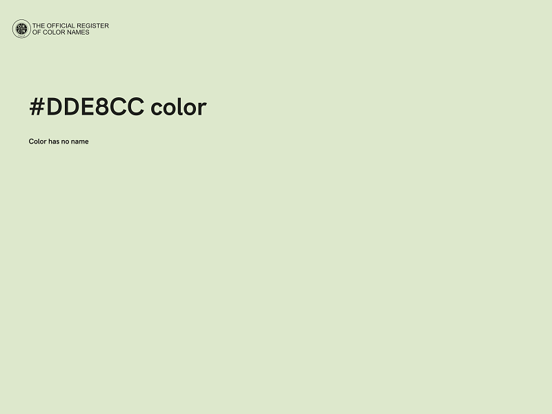 #DDE8CC color image