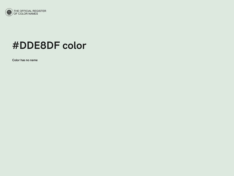 #DDE8DF color image