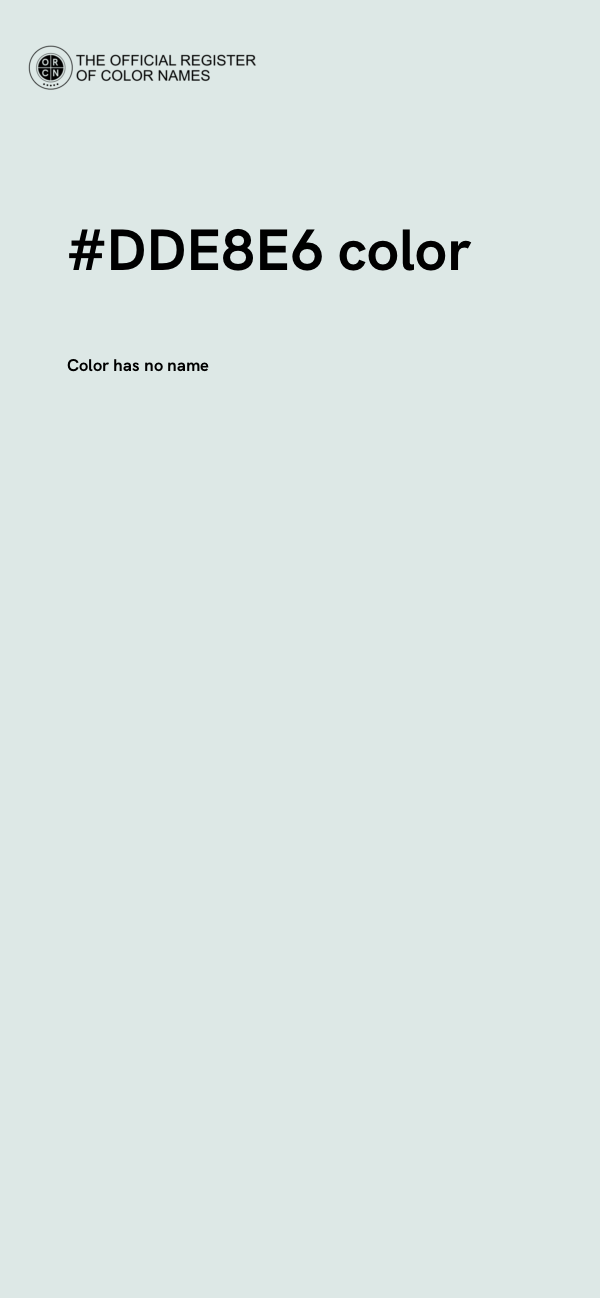 #DDE8E6 color image