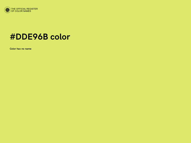 #DDE96B color image