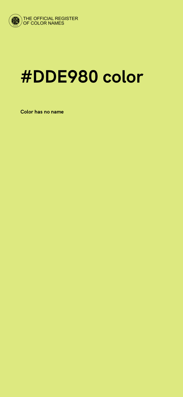 #DDE980 color image