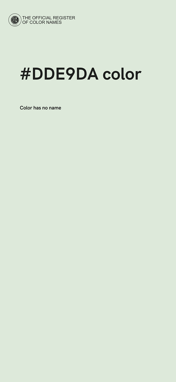 #DDE9DA color image