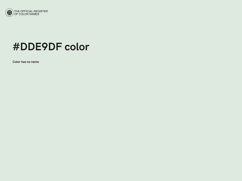 #DDE9DF color image