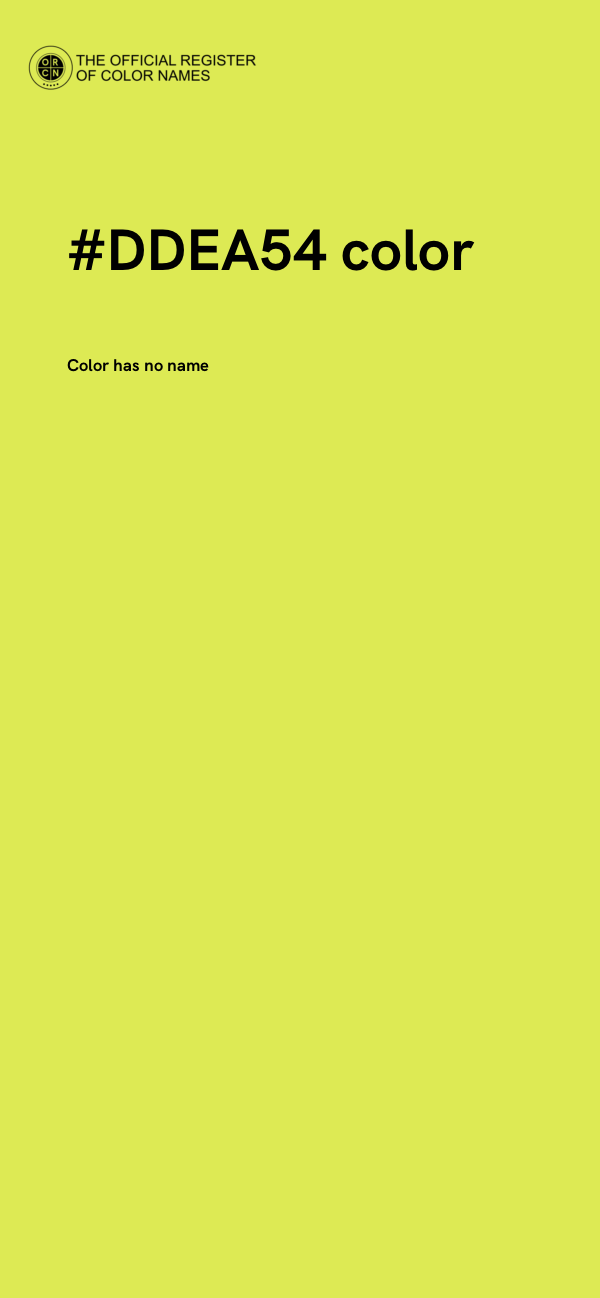 #DDEA54 color image