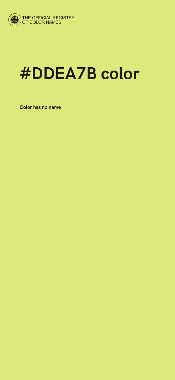 #DDEA7B color image