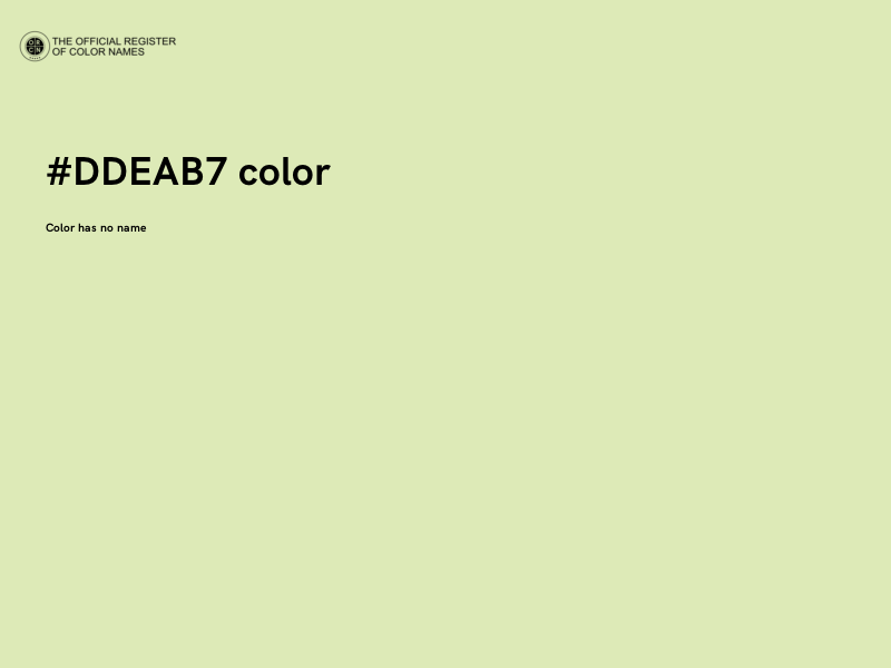 #DDEAB7 color image