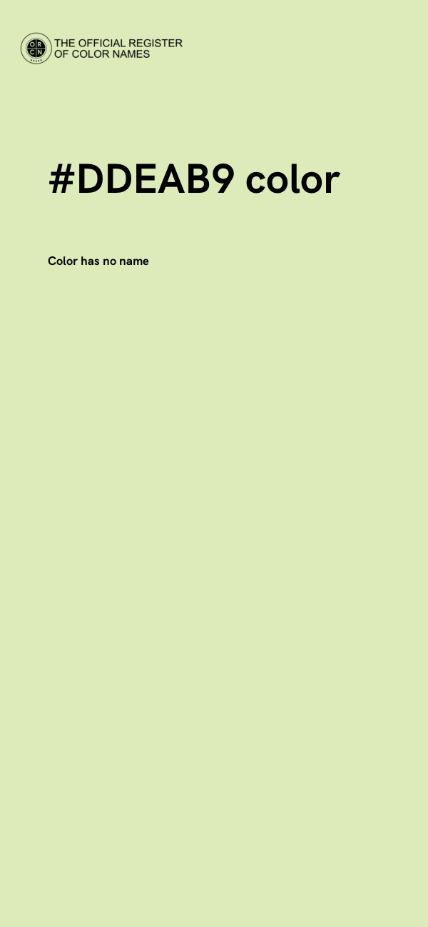 #DDEAB9 color image