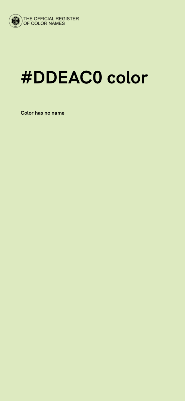 #DDEAC0 color image